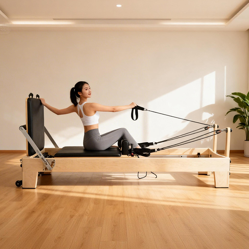 Yoga Health & Fitness Center - เครื่องพิลาทิสแบบปรับได้พกพา รุ่นไวท์เมเปิล คุณภาพระดับพรีเมียมสำหรับใช้งานเชิงพาณิชย์ พร้อมสปริงที่มีความแม่นยำสูงเพื่อสุขภาพ