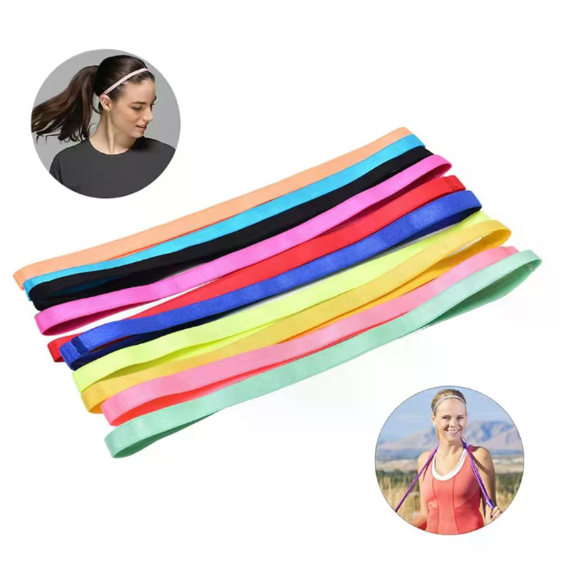 Stretch Strap Yoga - ที่คาดผมแบบบางสำหรับผู้หญิงและผู้ชาย ที่คาดผมโยคะแบบไม่ลื่น ที่คาดผมยืดหยุ่นสำหรับฟุตบอล บาสเก็ตบอล ซอคเกอร์ เทนนิส