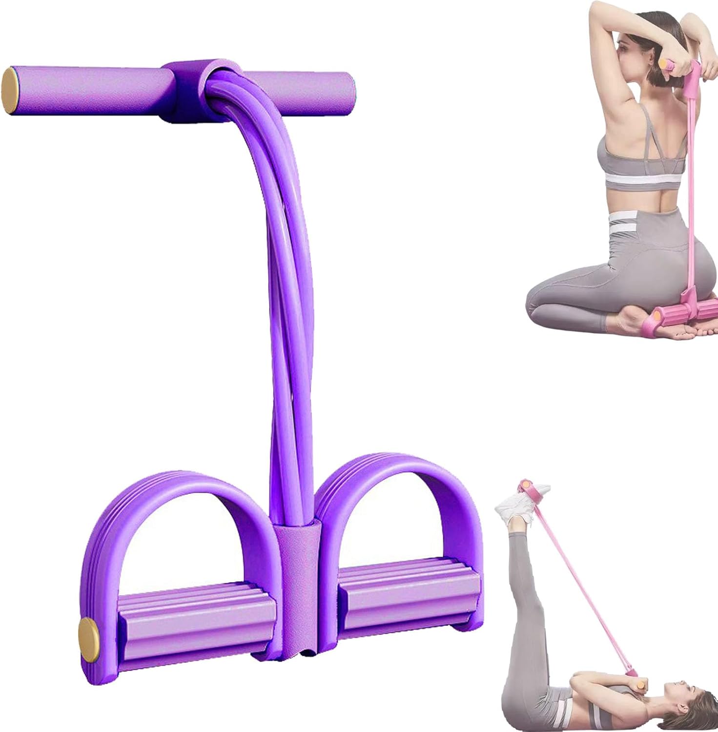 Yoga Fitness Stretching Strap - สายยางยืดออกกำลังกายอเนกประสงค์ 4/6 เส้น สำหรับฟิตเนส โยคะ เสริมสร้างกล้ามเนื้อหน้าท้อง