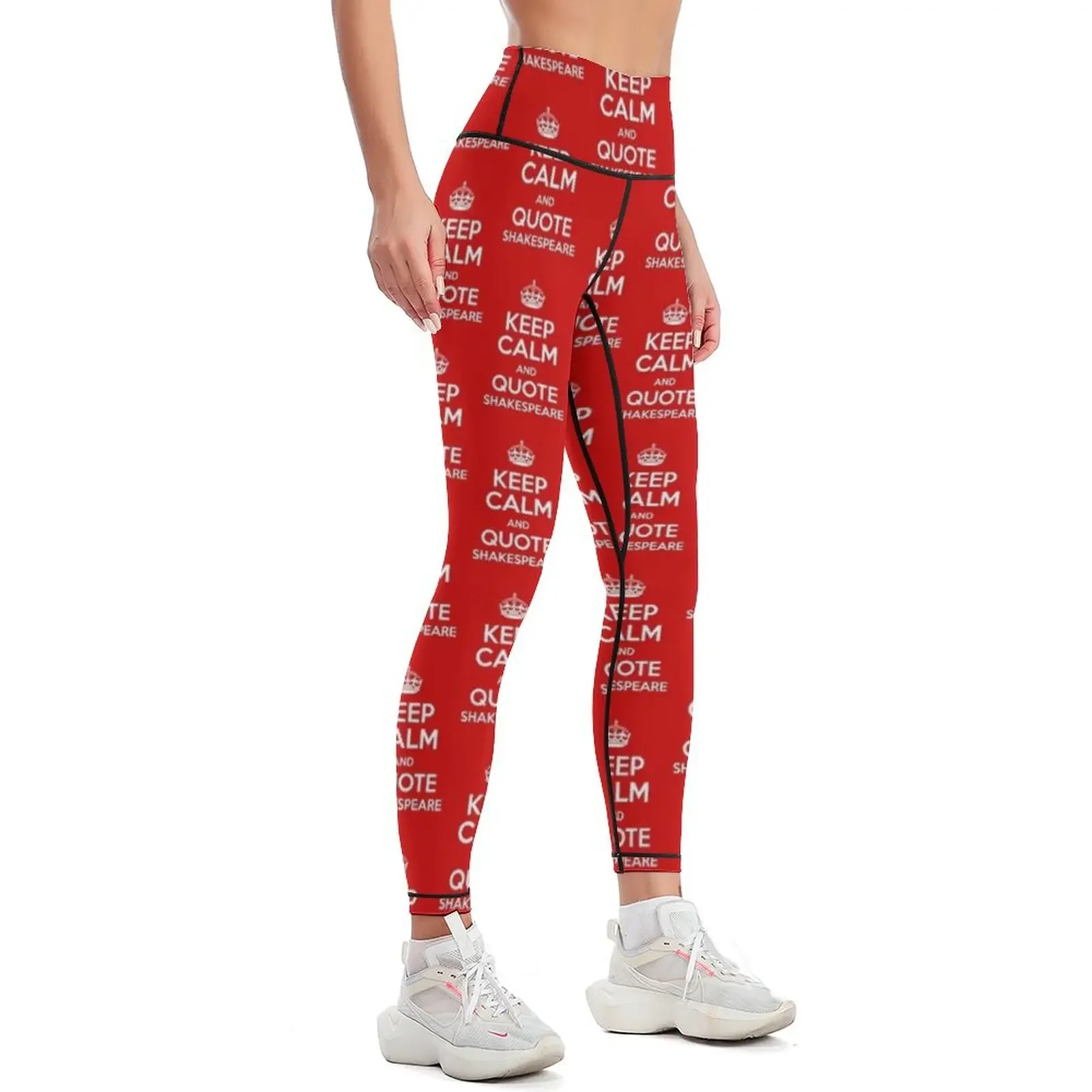 กางเกงเลกกิ้ง Keep Calm & Quot - Yoga Fitness Quotes บทวิจารณ์และราคา