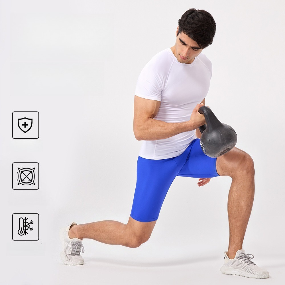 กางเกงโยคะขาสั้นผู้ชาย 5 นิ้ว  - Yoga Fitness Training บทวิจารณ์และราคา