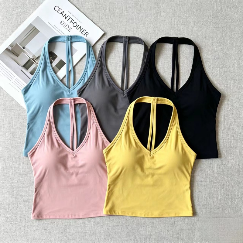 เสื้อกล้ามโยคะคอวีแบบผูกคอและส - Yoga And Fitness Studio บทวิจารณ์และราคา