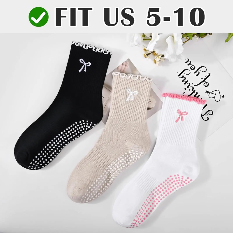 ถุงเท้าโยคะมืออาชีพ สายรัดผ้าฝ - Fitness Of Yoga บทวิจารณ์และราคา