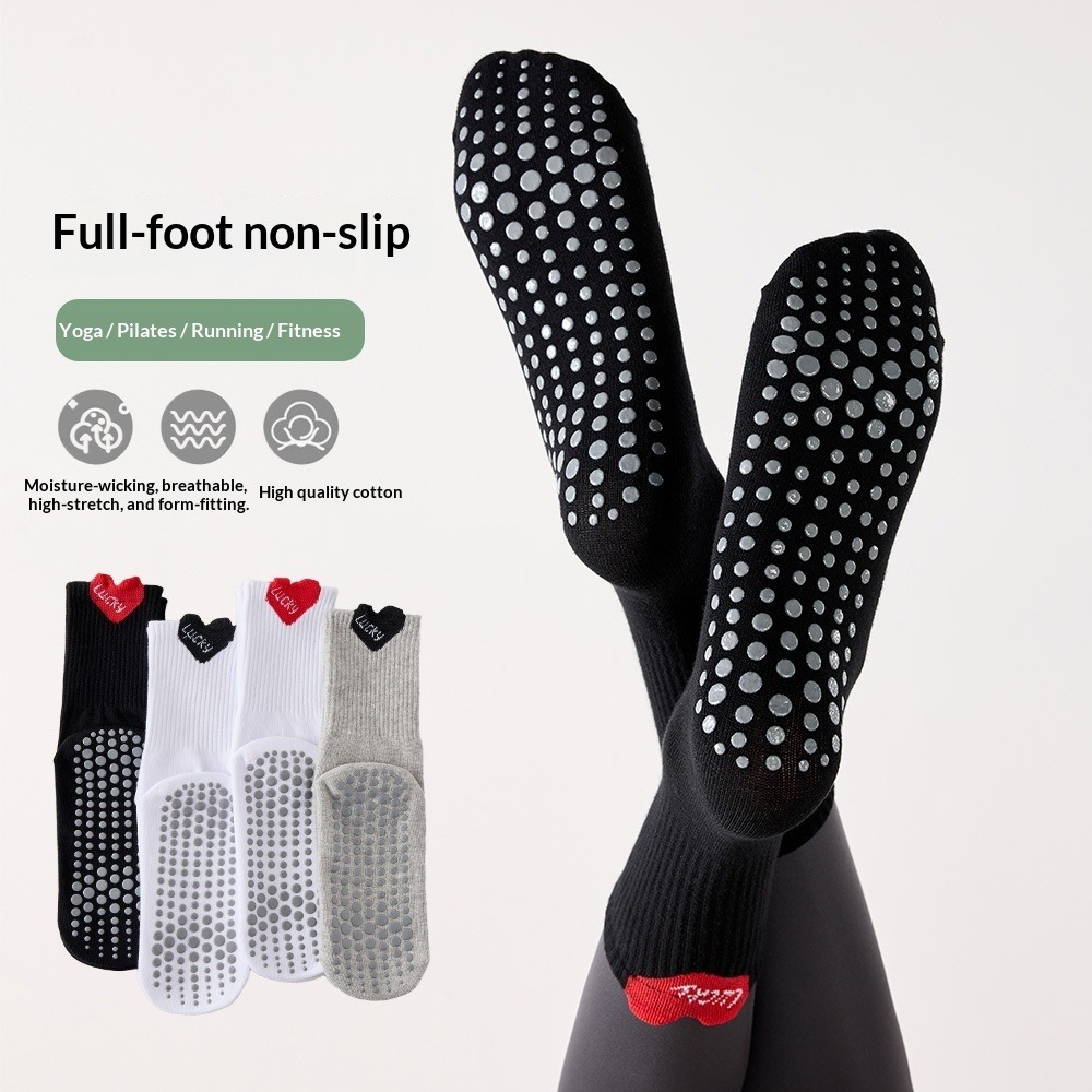 ถุงเท้ากีฬาผู้หญิงแบบยาวครึ่งน - Yoga Fitness Training บทวิจารณ์และราคา