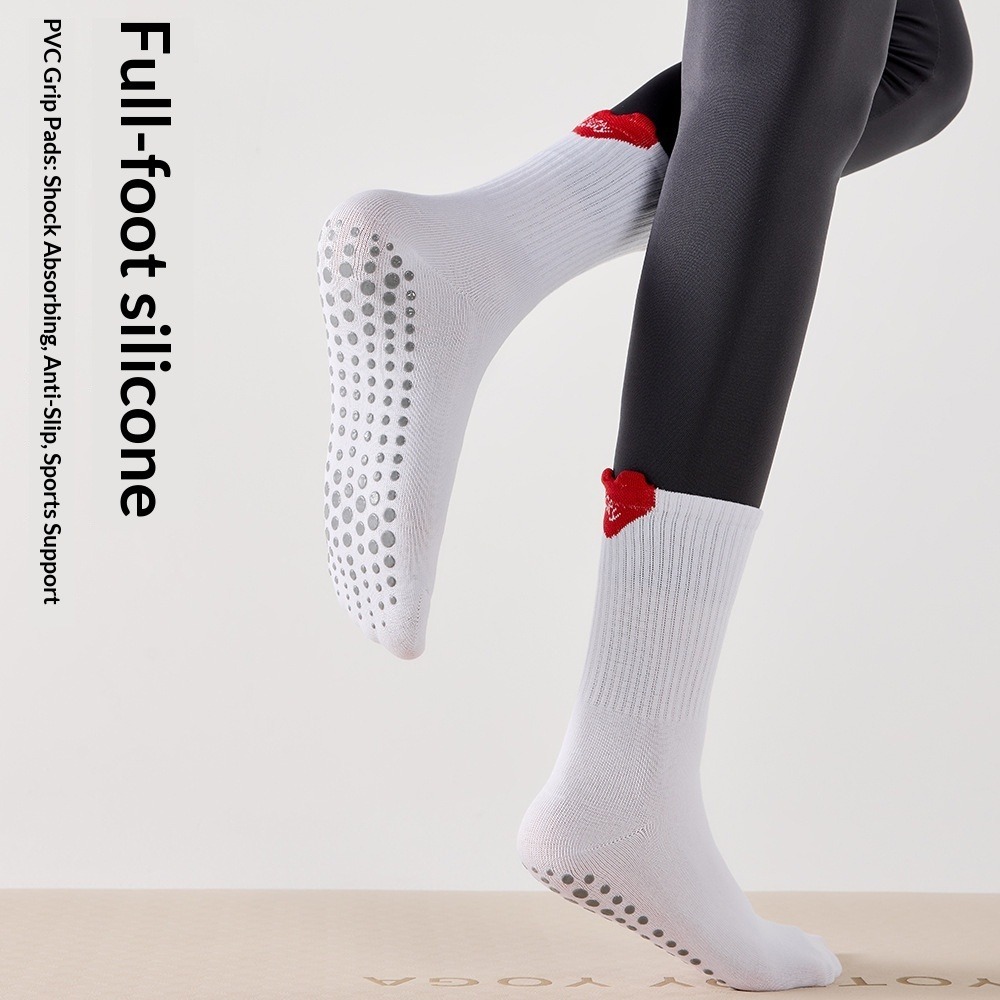 ถุงเท้ากีฬาผู้หญิงแบบยาวครึ่งน - Yoga Fitness Training บทวิจารณ์และราคา
