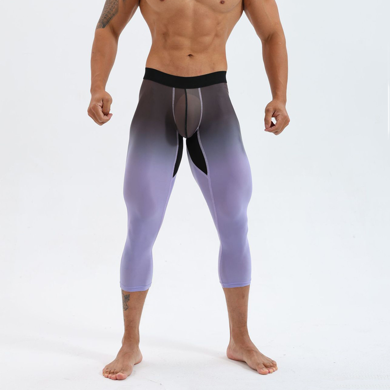กางเกงรัดรูปเอวสูงสำหรับผู้ชาย - Yoga Fitness Training บทวิจารณ์และราคา