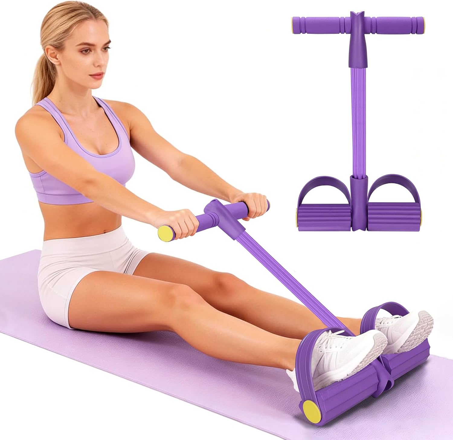 สายยางยืดออกกำลังกายแบบ 4 ท่อ  - Yoga Fitness Stretching Strap บทวิจารณ์และราคา